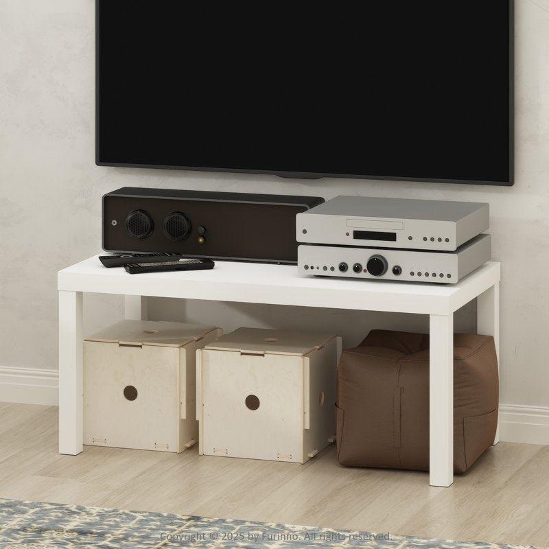 Compact Modern TV Stand for TVs up to 43 Inches - White
