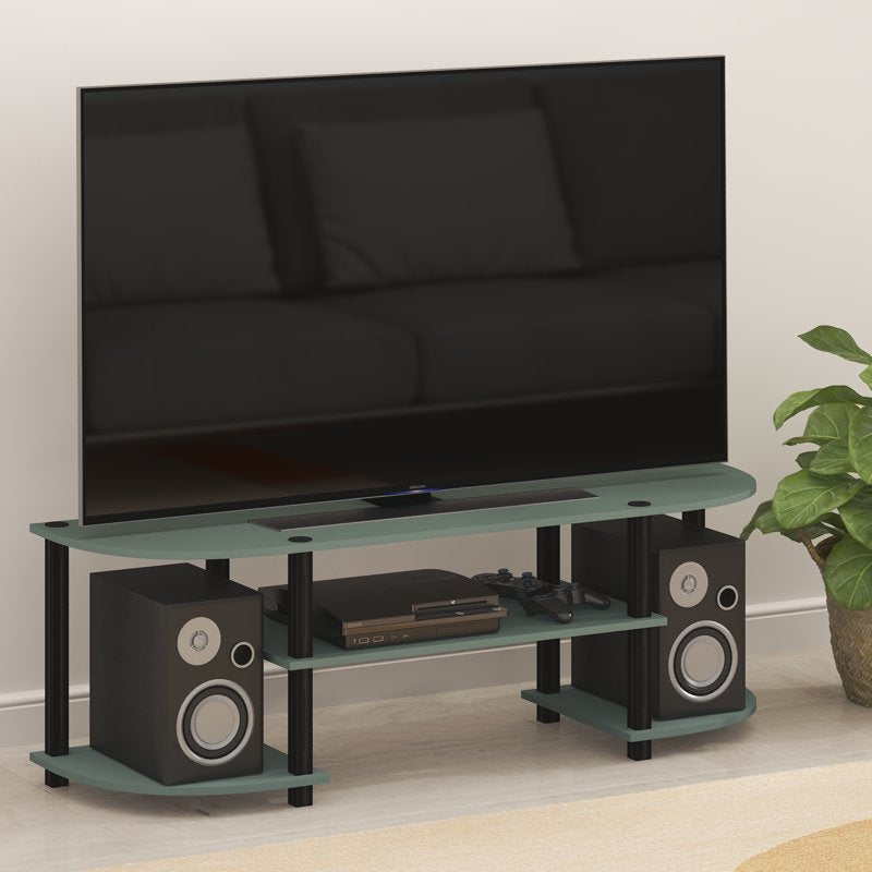 Modern TV Stand for TVs up to 55" - Sage Green with Rounded Corners