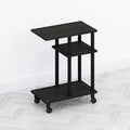 C-Shape End Table with Wheels - Modern Side Table for Living Room