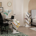 3-Tier Tree Bookshelf - Floor Standing Bookcase in White