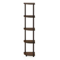 5-Tier Decorative Shelves - Turn-N-Tube Wall Shelf Unit in Walnut and Brown