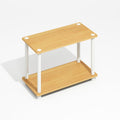 2-Tier No Tools Tube Shelf - Light Beech/White