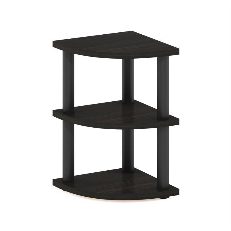 Corner Countertop Organizer Shelf - Furinno TURN-N-TUBE 3-Tier Espresso
