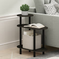 3-Tier Oval Sofa Side Table with Open Shelves - Multiple Colors