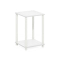 Sleek Turn-N-Tube End Table with Lower Shelf - Multiple Colors