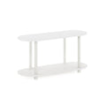 Modern Oval Side Table - No Tools Assembly, White