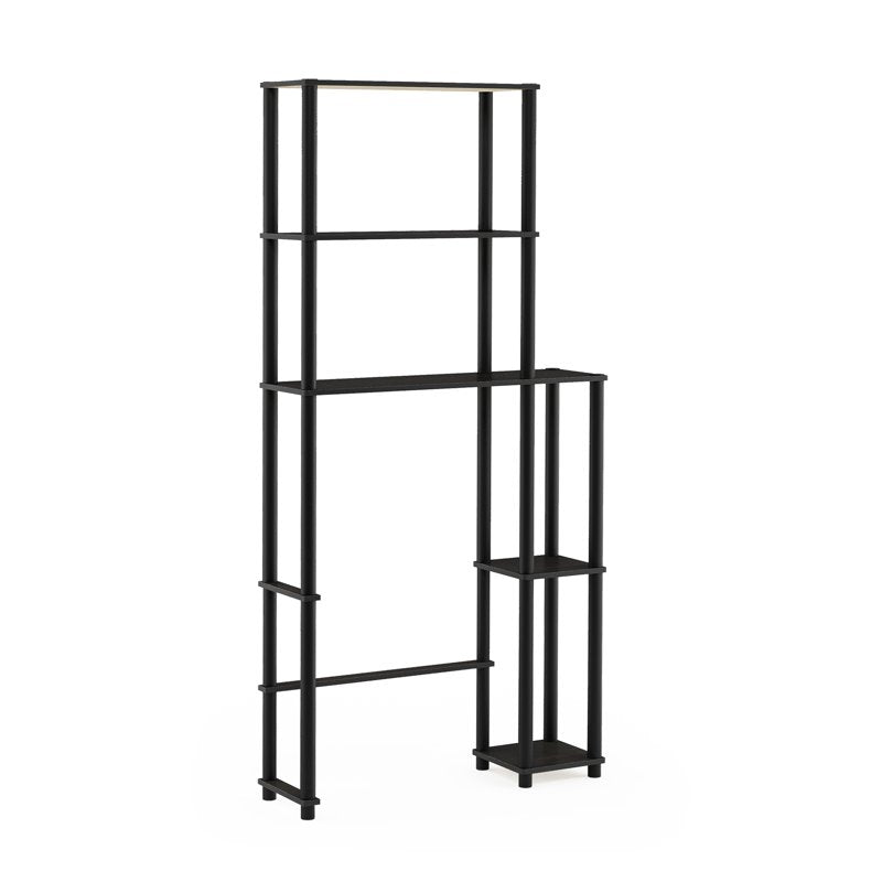 MultiColor Furinno Turn-N-Tube Toilet Space Saver with 5 Shelves - Bathroom Storage Organizer