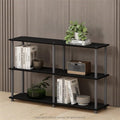 3-Tier Wood Storage Display Rack - Black/Gray - Easy Assembly