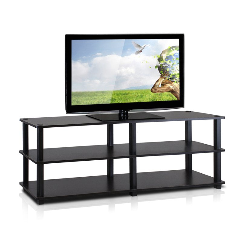 No Tools 3-Tier Entertainment TV Stand - Black