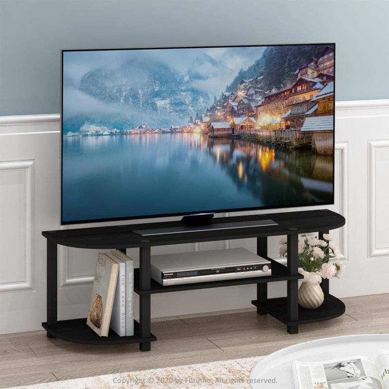Wide TV Entertainment Center with Open Shelves - Multiple Colors