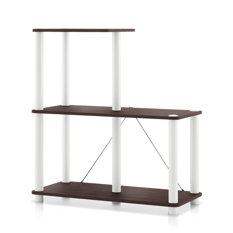 Open Display Shelf Bookcase with 3 Cube Shelves - Multiple Colors