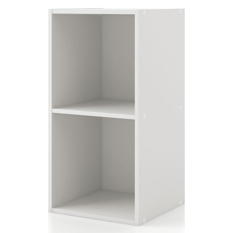 Stackable 2-Cube Wood Bookcase - Multiple Colors Available