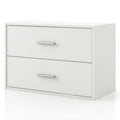 Stackable 2-Drawer Wood Storage Cabinet - Multiple Colors
