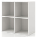 Stackable 4-Cube Wood Bookcase - Modular Storage Solution
