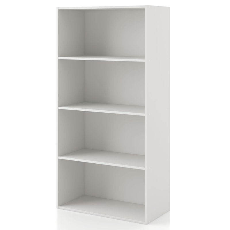 Stackable 4-Tier Wood Bookcase - Multiple Colors Available