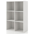 Stackable 6-Cube Wood Bookcase - Versatile Storage Solution