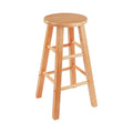 27.5'' Wooden Backless Counter Stool - Natural Finish