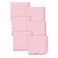 Pink Baby Washcloths 6-Pack - Soft Absorbent Knit Terry for Baby Bathtime