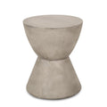 Lightweight Outdoor Concrete Side Table - Hourglass Design