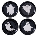 Halloween 4pk Ceramic Ghost Appetizer Plates - Spooky Design