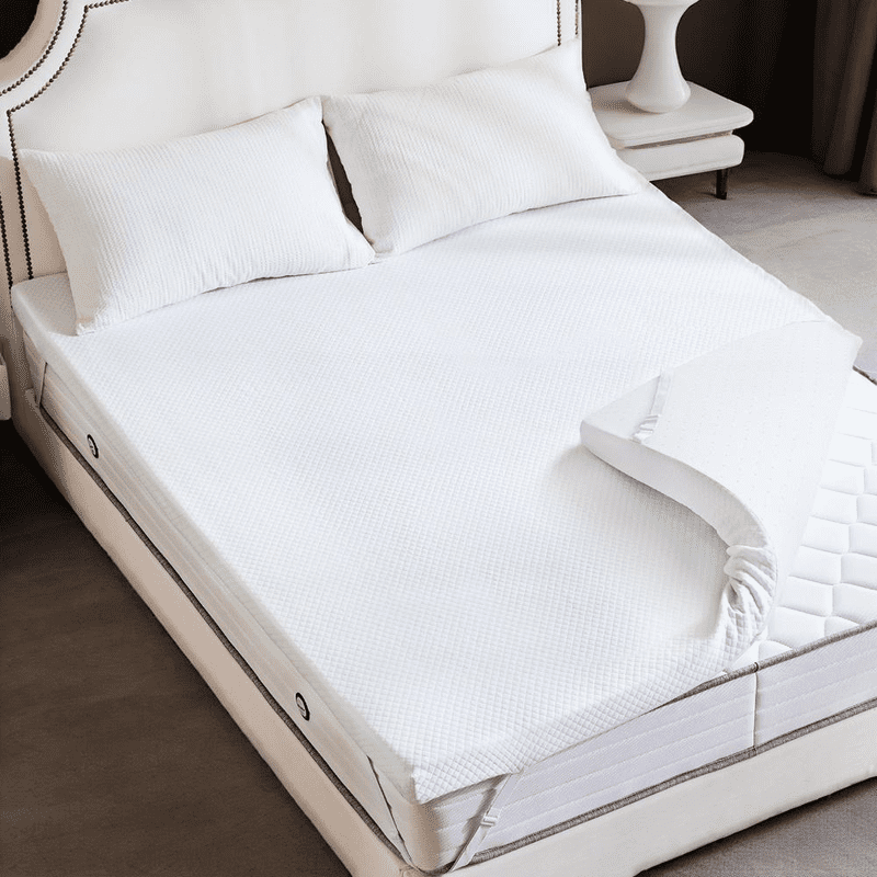 Twin Size Gel Memory Foam Mattress Topper - 2 Inch Breathable Bed Pad with Washable Cover & Non-Slip Base