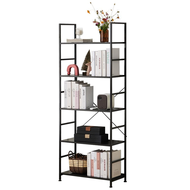 5-Tier Vertical Bookshelf - Modern Bookcase for Home & Office