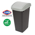 12 Gallon Kitchen Trash Can with Swing Top Lid - Grey Variant