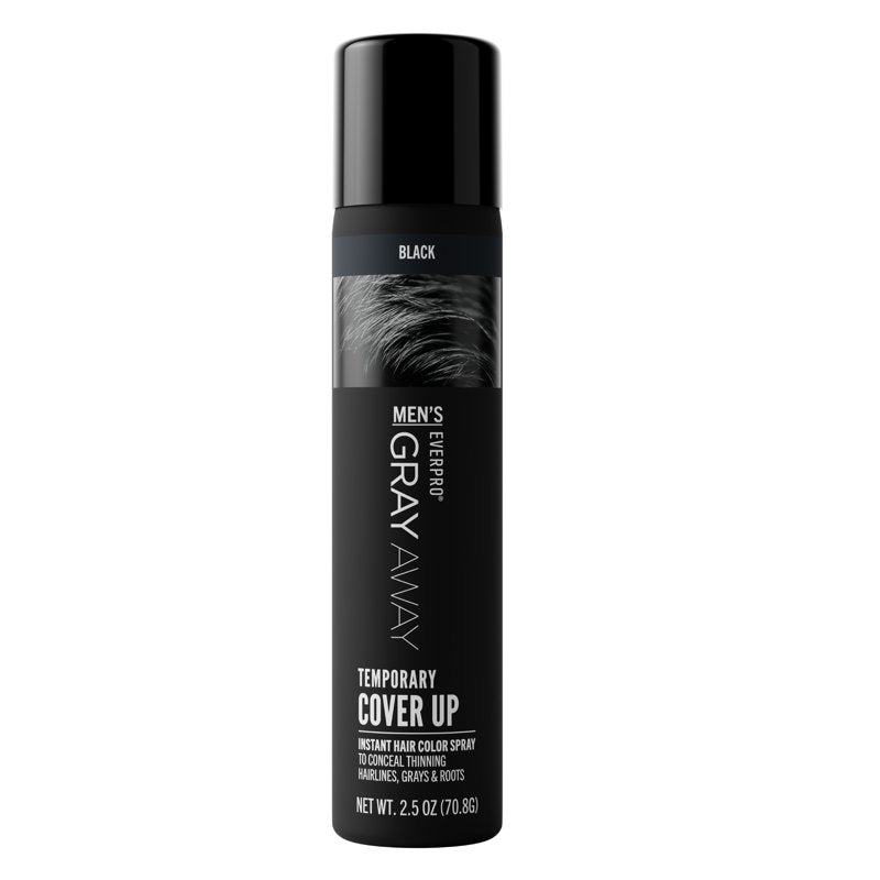 Temporary Hair Color Spray for Men - Black 2.5 oz