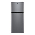 4.6 Cu Ft 2-Door Mini Fridge with Top Freezer - Stainless Steel Look