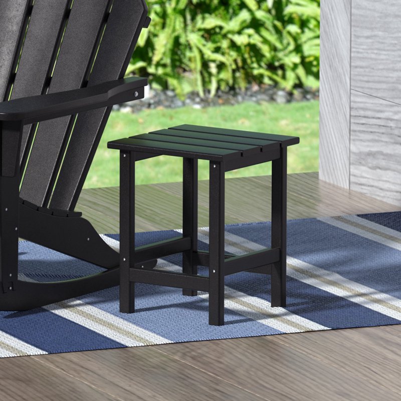 Adirondack Outdoor Side Table - All-Weather Plastic Accent Table
