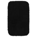 Rectangle Washable Nylon Bath Rug 24x40 Inches Black - Non-Slip Bathroom Mat