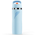 Stainless Steel Water Bottle with Straw Cap - Ice Blue, 22 oz