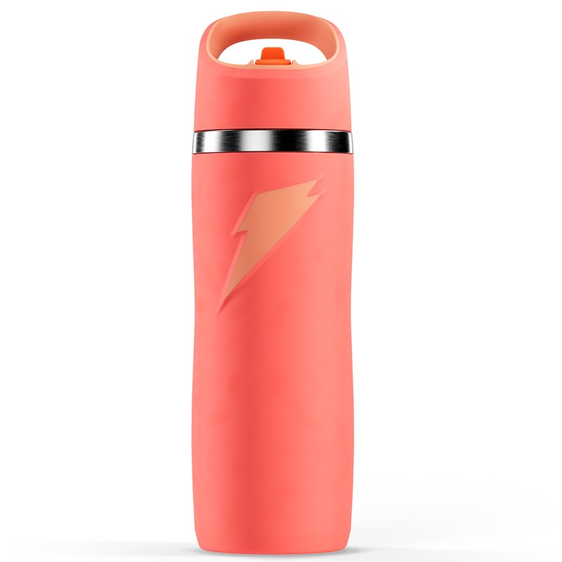 22oz Stainless Steel Water Bottle with Straw Cap - Coral
