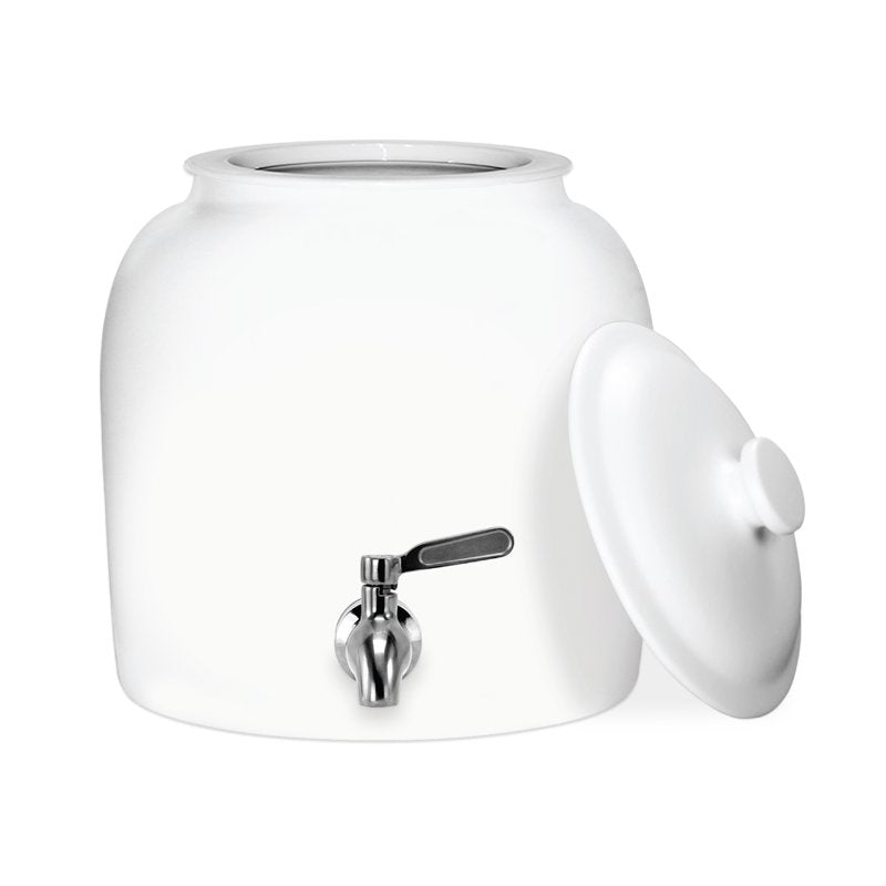 5 Gallon Porcelain Water Dispenser with Faucet & Lid