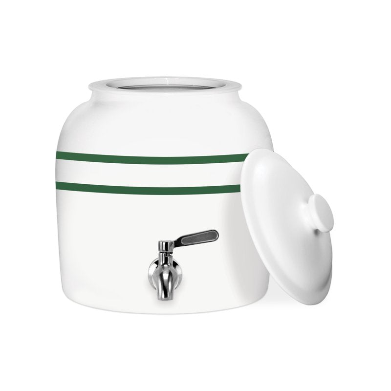 5 Gallon Porcelain Water Dispenser with Faucet and Lid