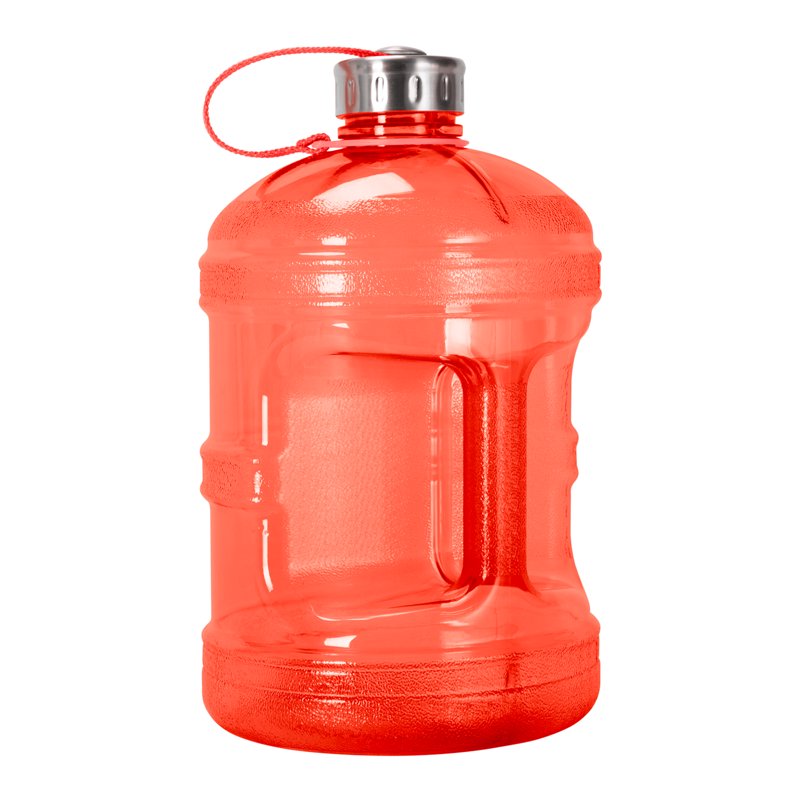 1 Gallon Red Stainless Steel Water Bottle with Wide Mouth Lid