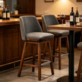 18.9" Swivel Barstool - Modern Counter Height Stool, Gray