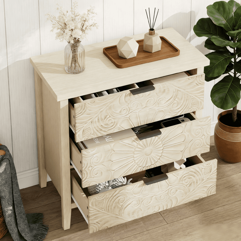 3 Drawer Storage Cabinet - Timeless Farmhouse Style