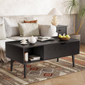 Lift Top Coffee Table with Hidden Compartment & Adjustable Shelf