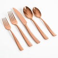 20-Piece Rose Gold Stainless Steel Flatware Set