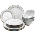 Terracotta Dinnerware Set - 12 Piece Stoneware Service for 4