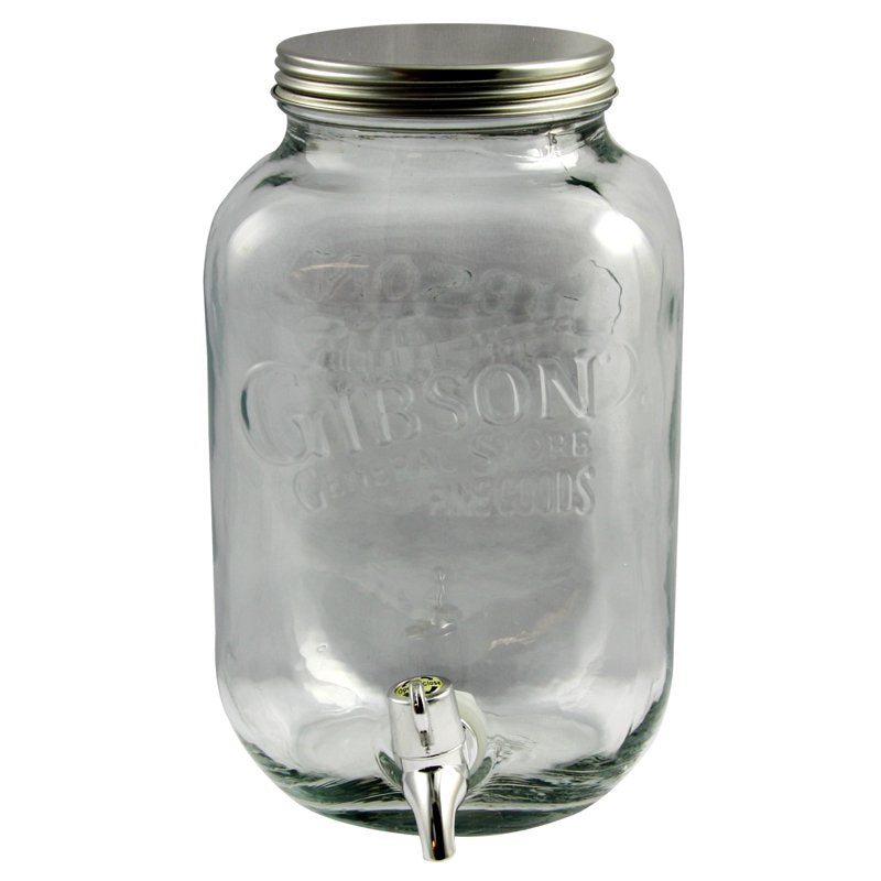 1 Gallon Mason Jar Beverage Dispenser - Clear Glass