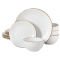 Matte White Ceramic Dinnerware Set - 12-Piece