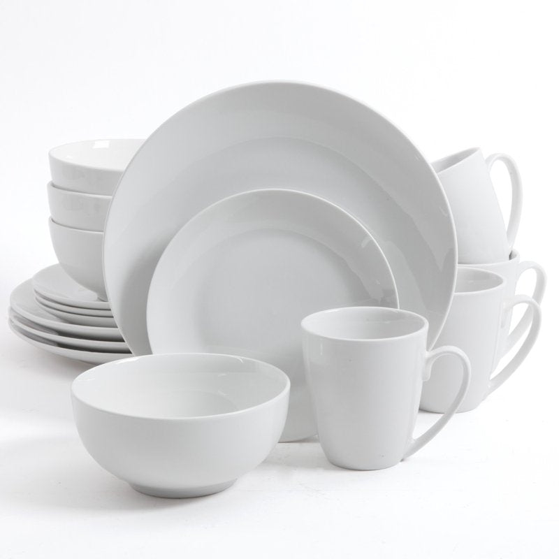16-Piece Porcelain Dinnerware Set - Elegant Tableware