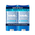 Clear Gel Antiperspirant Deodorant for Men, 72-Hour Protection, Twin Pack