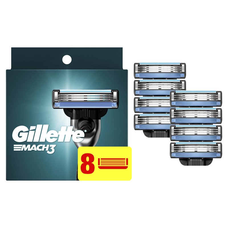 Mach3 Razor Blade Refills for Men - 8 Count