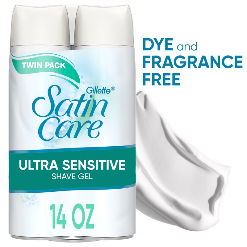 Ultra Sensitive Shaving Gel for Women - Fragrance-Free, 14 oz Twin Pack