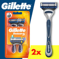 5-Blade Disposable Manual Men's Razor with Precision Trimmer