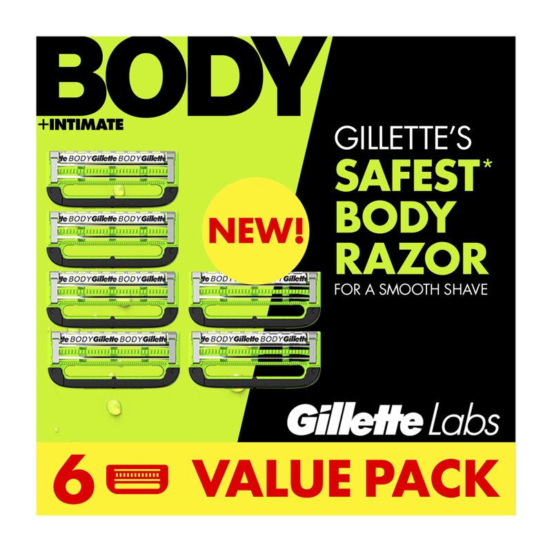 Body & Intimate Razor Blade Refills - 6 Cartridges