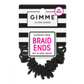 Braid End Hair Bands - Black, 25 Count for Healthy Hair
